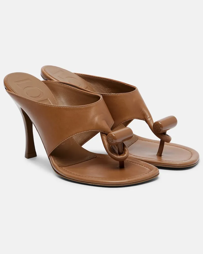 Loewe Sandalen Toggle 90 aus Leder Braun