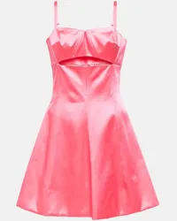 Patou Minikleid aus einem Baumwollgemisch Pink