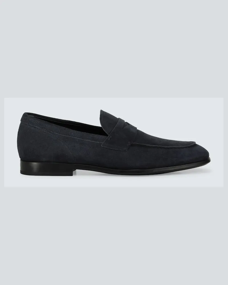 TOD'S Loafers aus Veloursleder Blau
