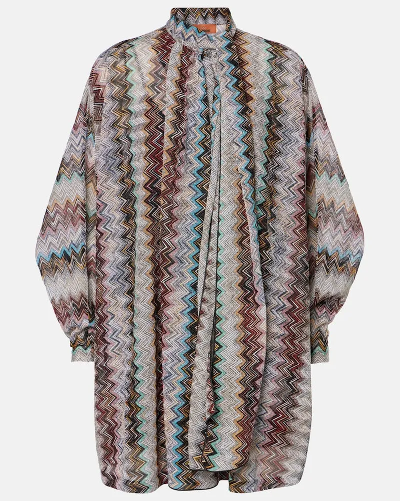 Missoni Minikleid aus Häkelstrick Multicolor