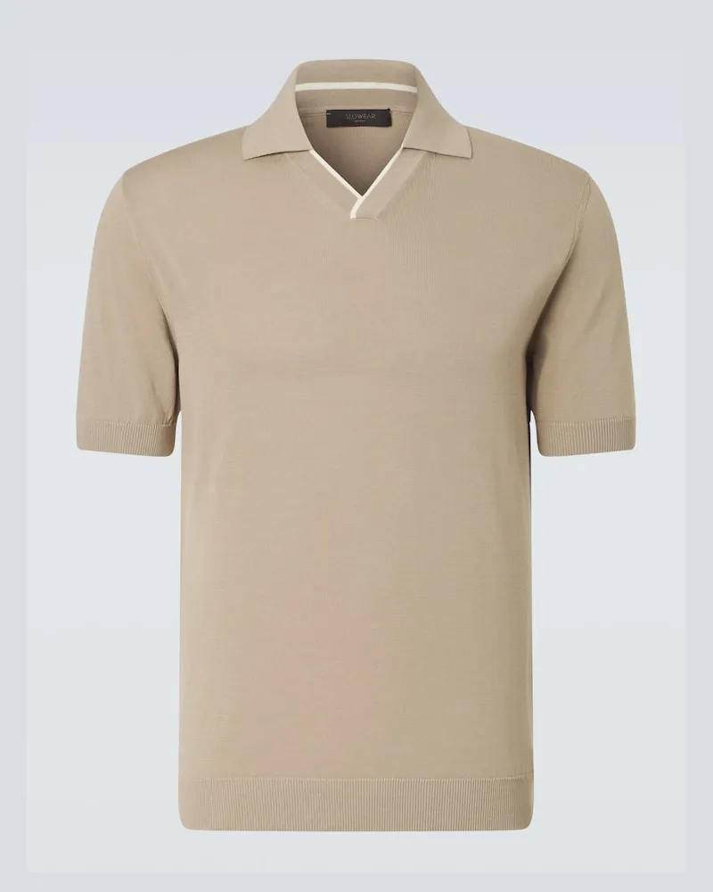 Slowear Polohemd aus Baumwolle Beige