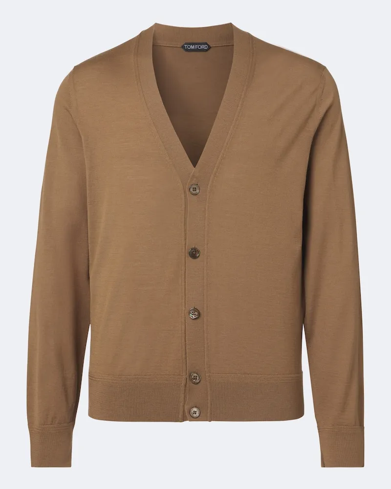 Tom Ford Cardigan aus Wolle Braun