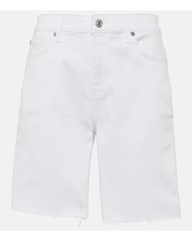 7 for all mankind Mid-Rise Shorts Boy Shorts Weiss