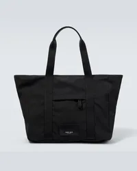 Giorgio Armani Tote mit Leder Schwarz