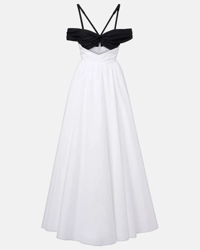 Giambattista Valli Off-Shoulder-Robe aus Baumwolle Weiß