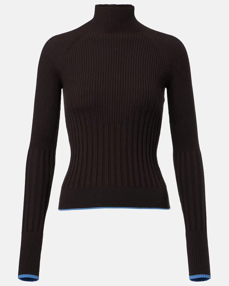 Proenza Schouler Pullover Daniella aus Rippstrick Schwarz