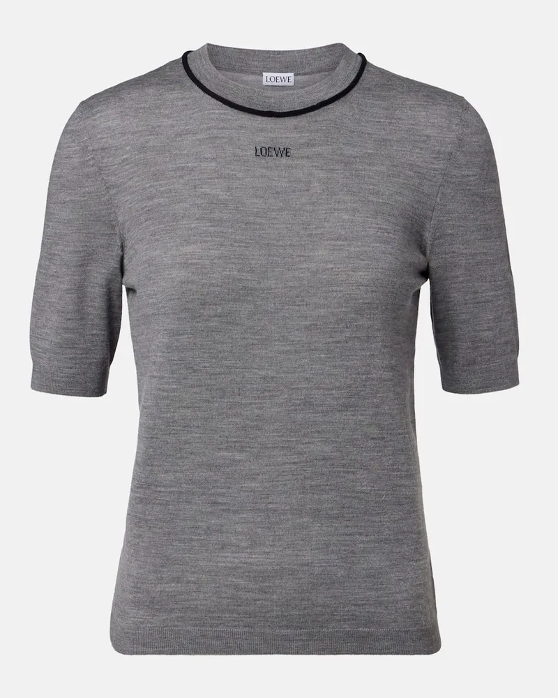 Loewe Pullover aus Wolle Grau