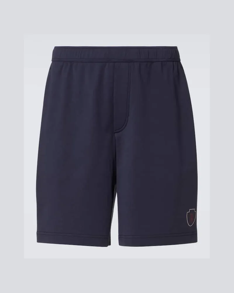 Brunello Cucinelli Shorts aus Baumwoll-Jersey Blau