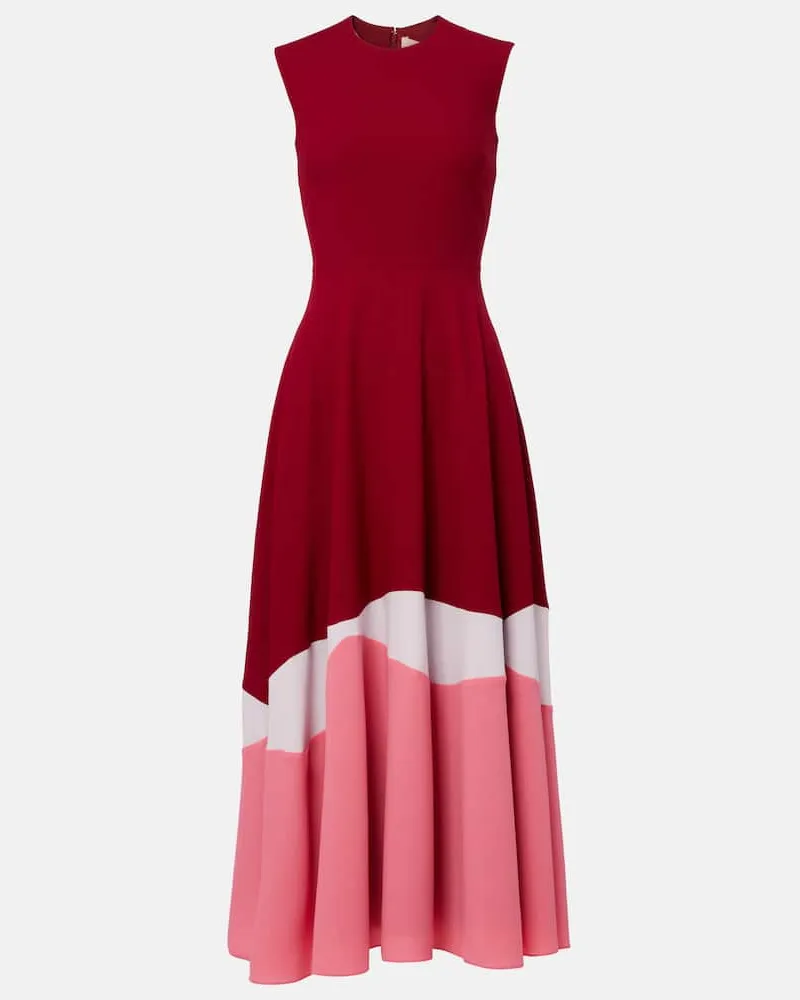 Roksanda Ilincic Cocktailkleid Gradient aus Crêpe Burgunderrot