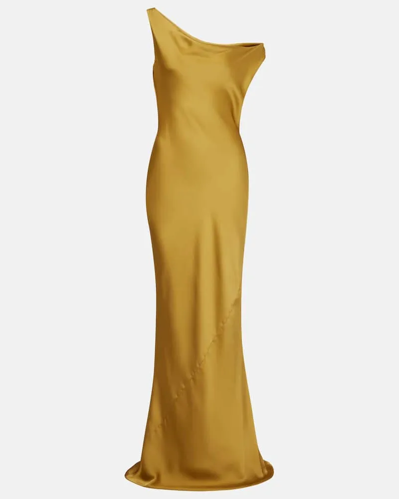 Norma Kamali Robe Maria aus Satin Gold