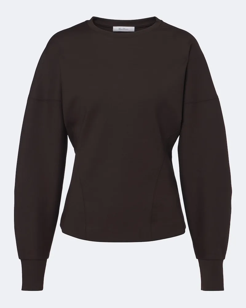 Max Mara Sweatshirt aus Jersey Braun