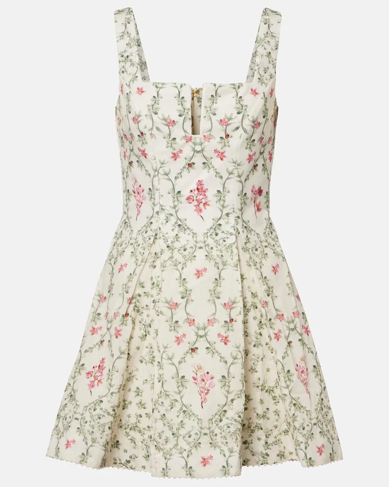 AGUA BENDITA Minikleid Agua aus Baumwolle Weiß