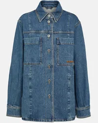 Burberry Hemdjacke aus Denim Blau