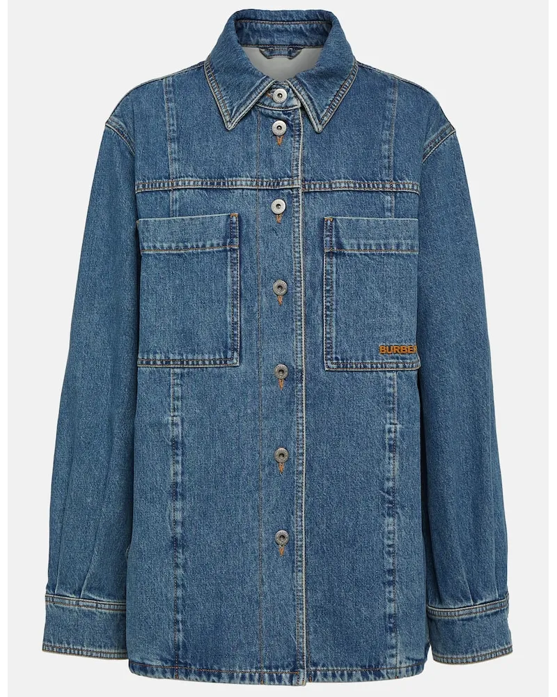 Burberry Hemdjacke aus Denim Blau