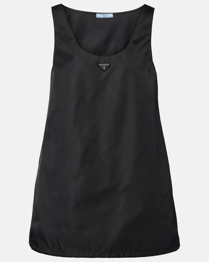Prada Minikleid aus Re-Nylon Schwarz
