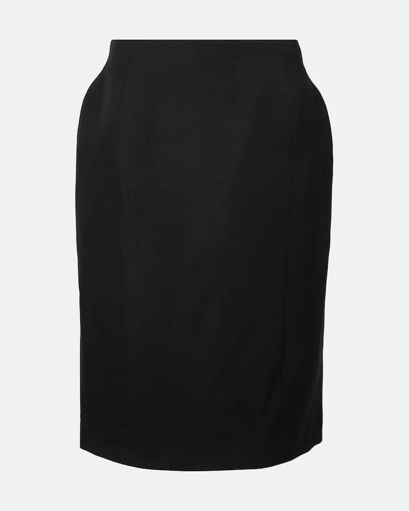 Balenciaga Midirock Hourglass aus Wolle Schwarz