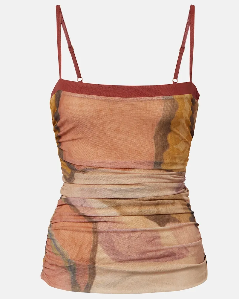 SIR Bedrucktes Top aus Mesh Multicolor