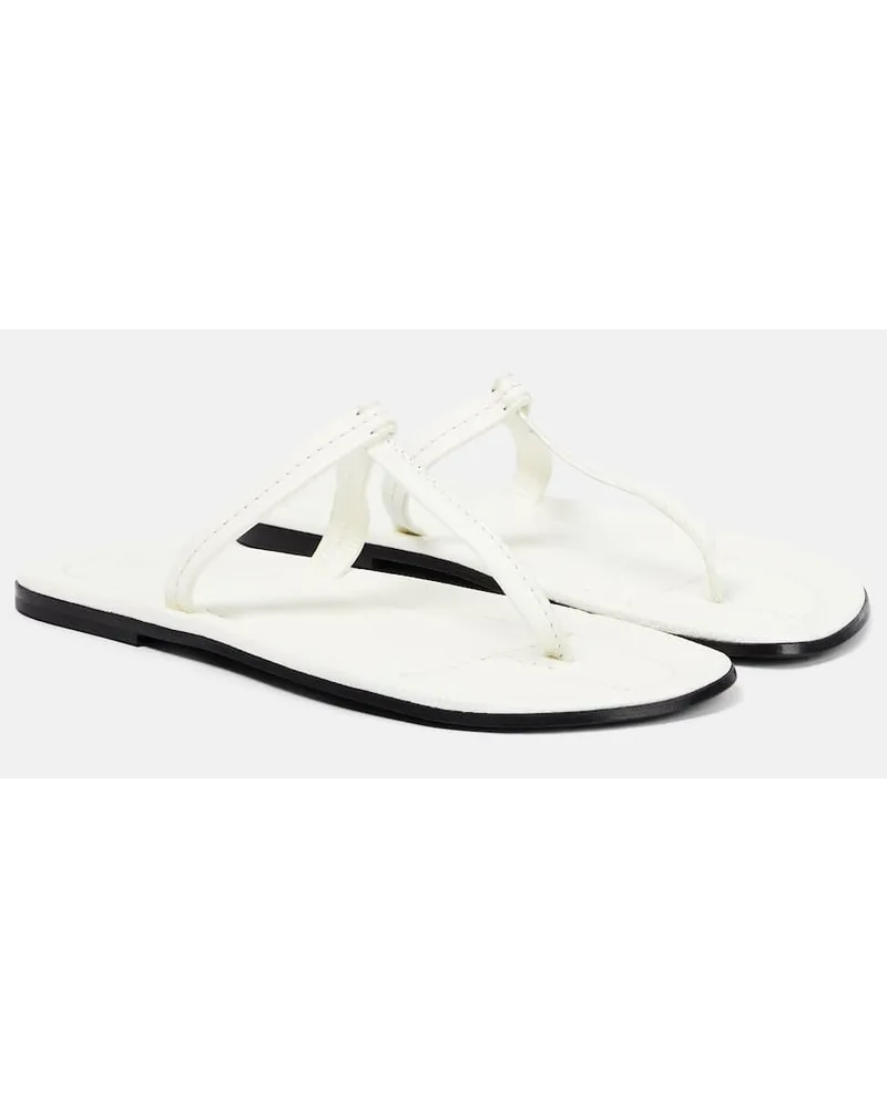 Totême Sandalen T-Strap aus Leder Weiss