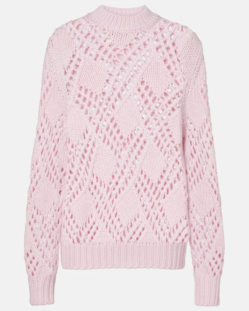 Jil Sander Pullover aus Schurwolle Rosa