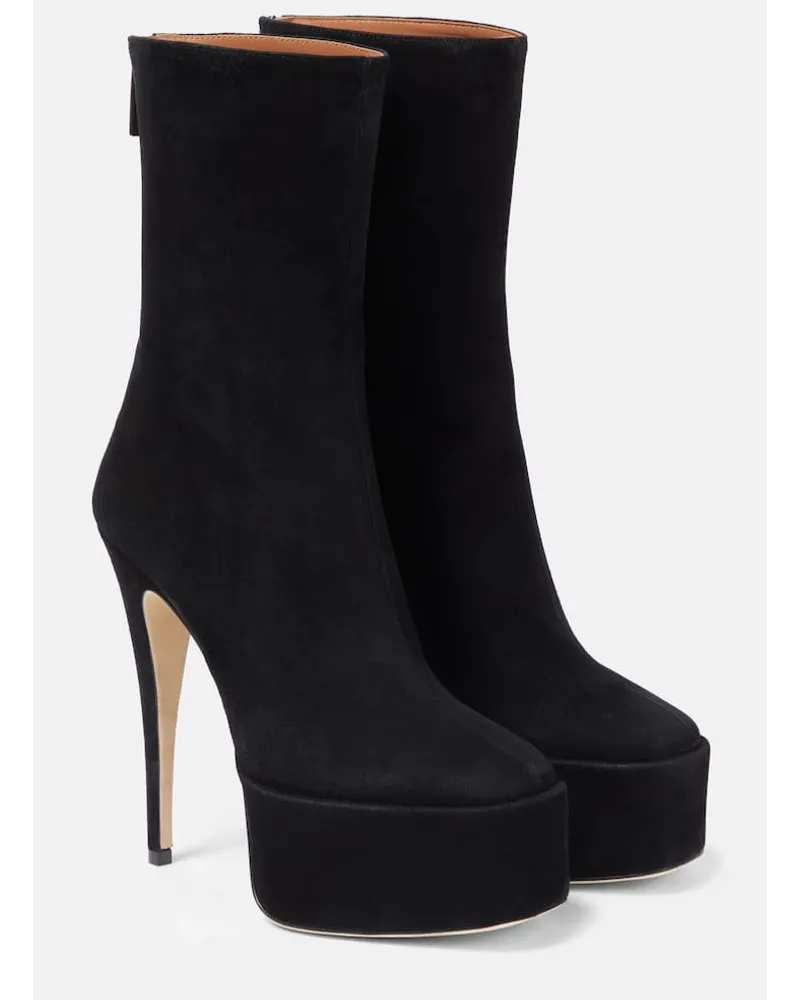 Paris Texas Ankle Boots Ivana aus Veloursleder Schwarz