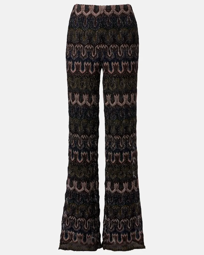 Missoni Schlaghose aus Häkelstrick Multicolor