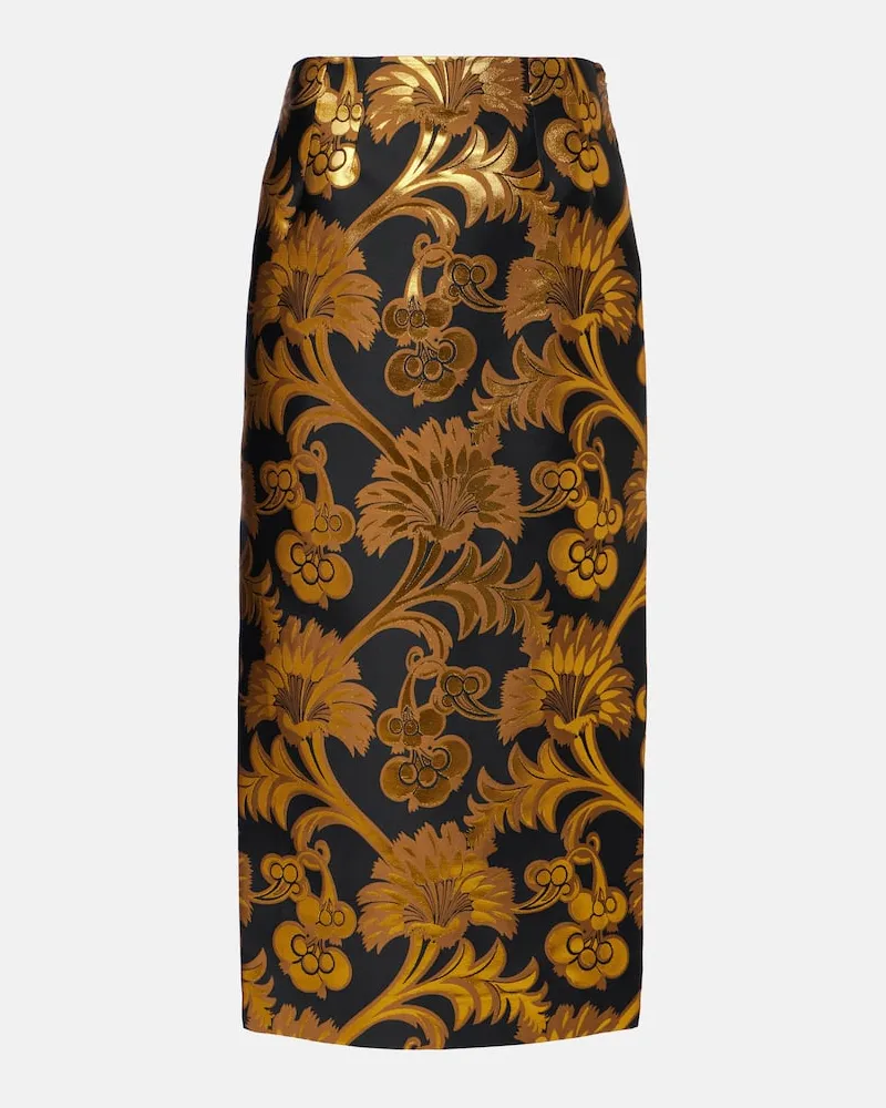 Etro Maxirock aus Lamé Gold