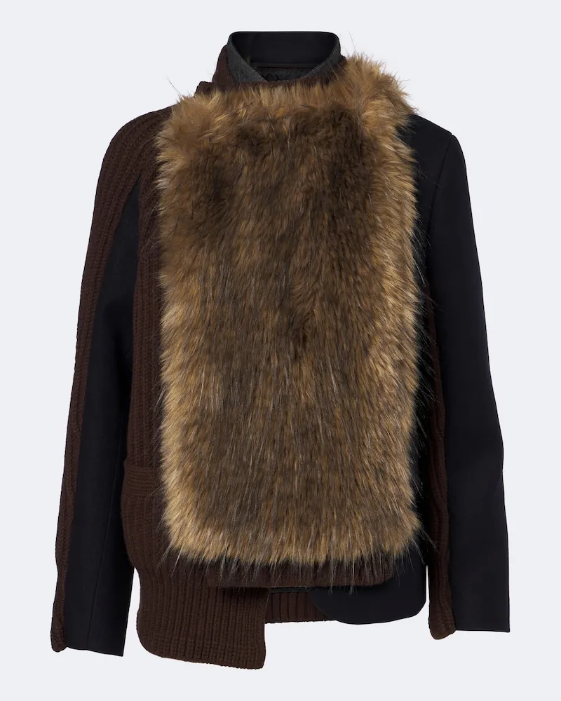Sacai Jacke aus einem Wollgemisch Multicolor