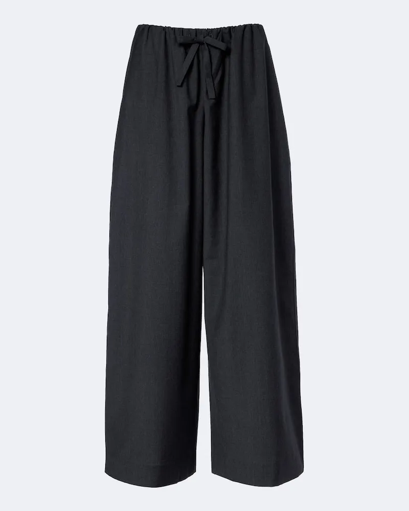 Totême Weite Hose aus Wolle Grau