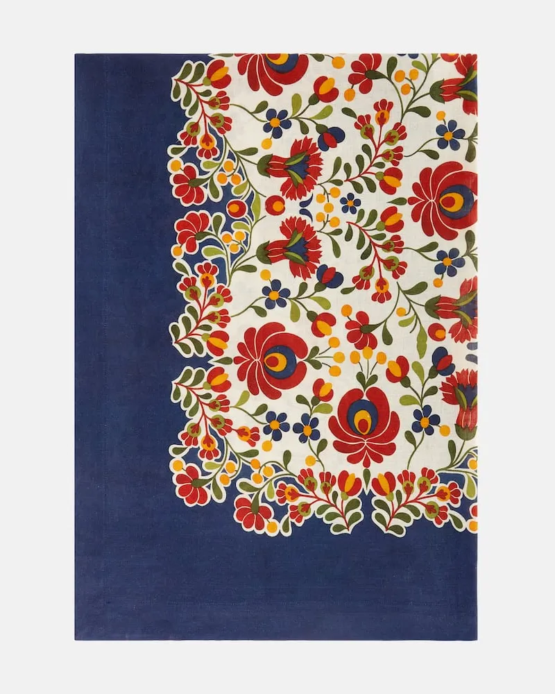 La DoubleJ Tischdecke Windflower Placée Large Blau