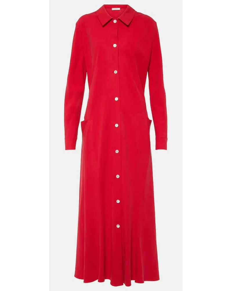 The Row Hemdblusenkleid Myra aus Seide Rot