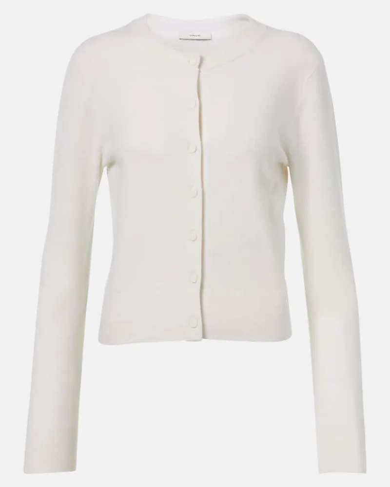 Vince Cardigan aus einem Wollgemisch Weiß