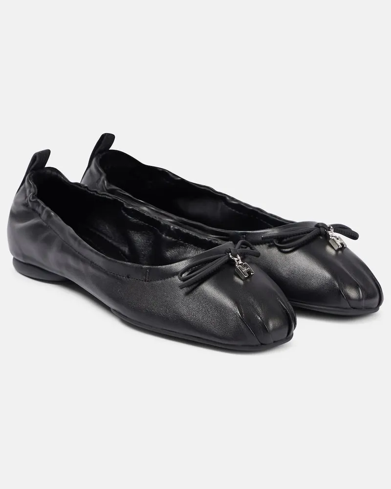 Hogan Ballerinas H684 aus Leder Schwarz