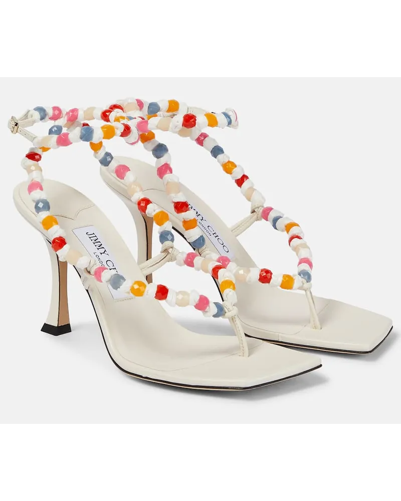 Jimmy Choo Sandalen Amiral 90 mit Leder Beige