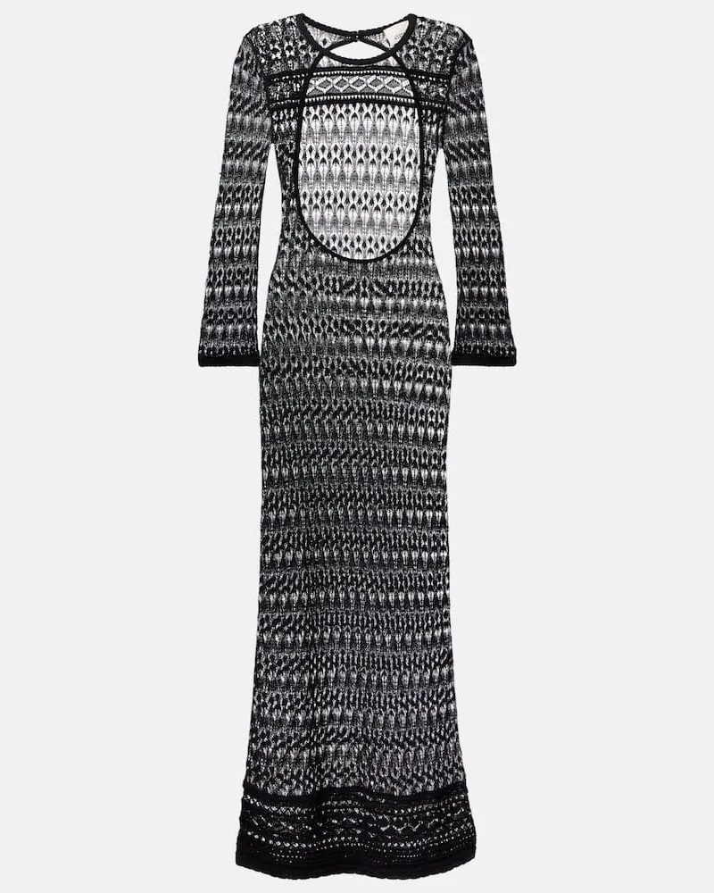 Isabel Marant Maxikleid Paloma aus Häkelstrick Schwarz