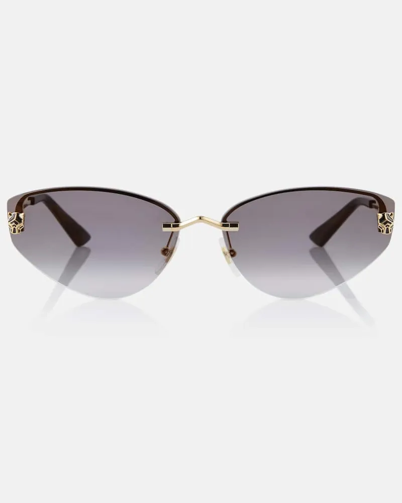 Cartier Cat-Eye-Sonnenbrille Grau