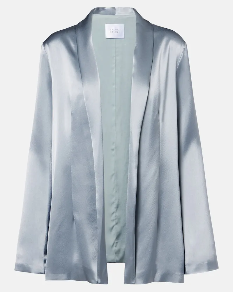 GALVAN Blazer Julianne aus Satin Blau