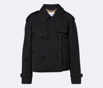 Zweireihige Jacke aus Baumwollgabardine