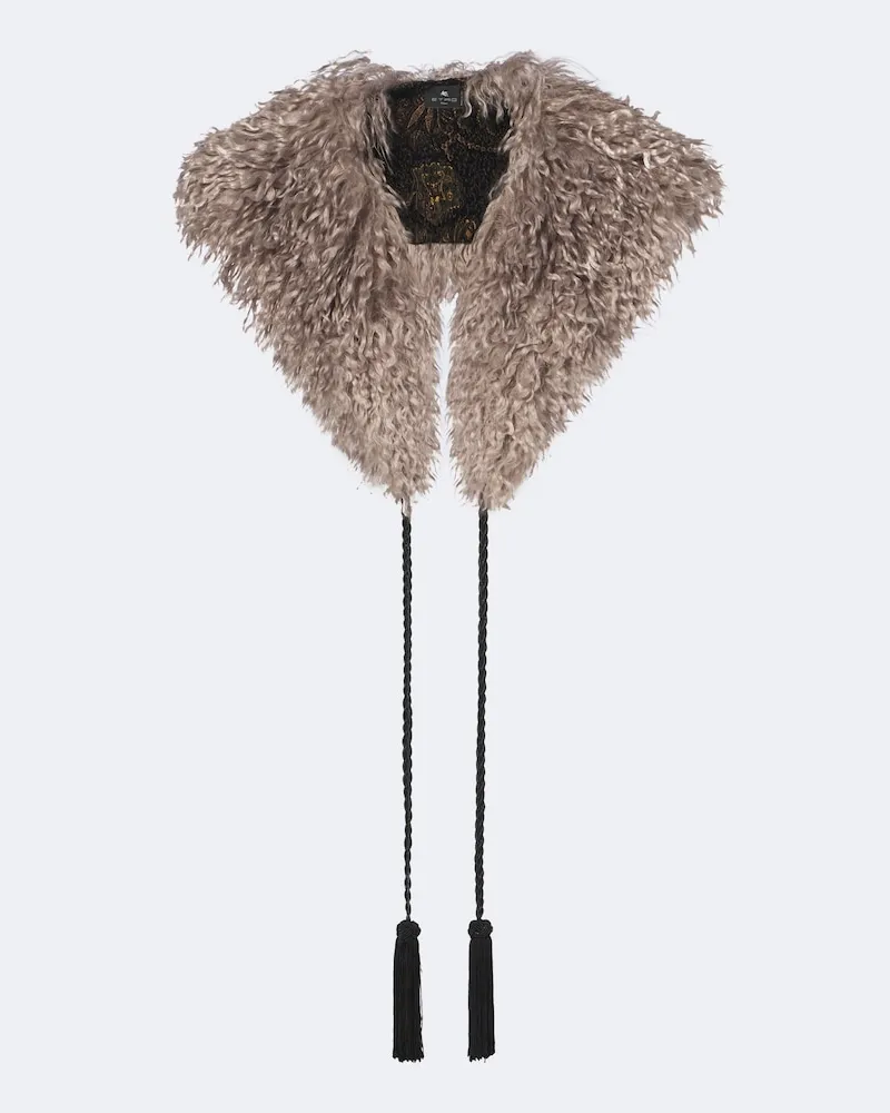 Etro Schal mit Seide Braun