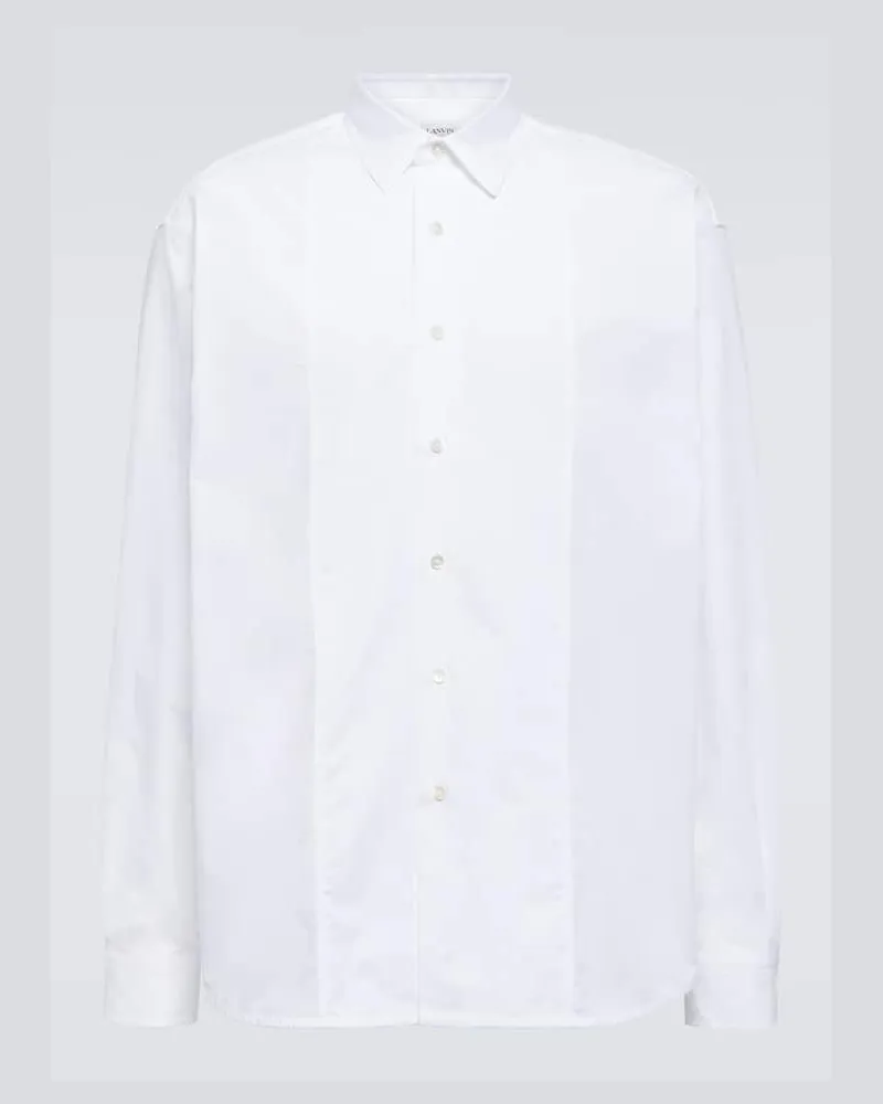 Lanvin Oversize-Hemd aus Baumwollpopeline Weiß