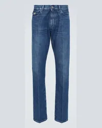 Versace Straight Jeans La Medusa Blau