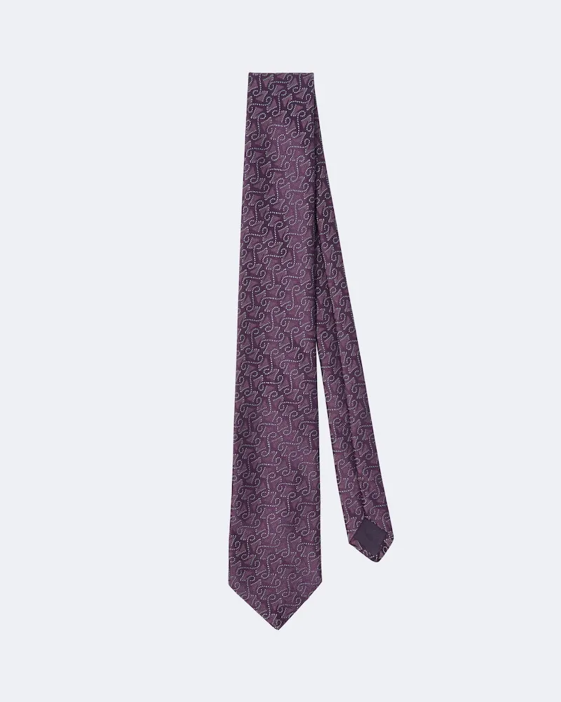 Charvet Krawatte aus Seiden-Jacquard Violett