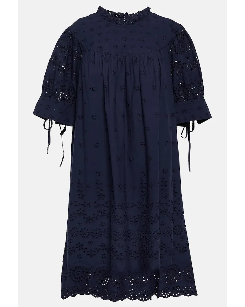 Ralph Lauren Minikleid aus Baumwolle Blau
