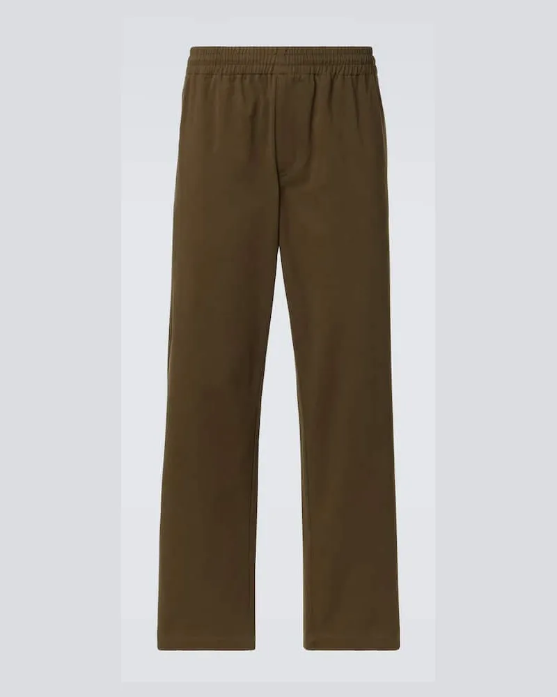Burberry Gerade Hose aus Baumwolle Grün