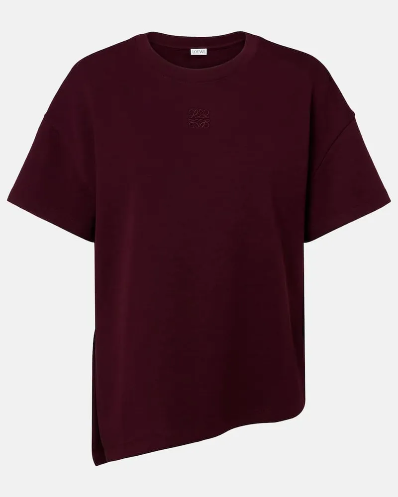 Loewe T-Shirt Anagram aus einem Baumwollgemisch Burgund