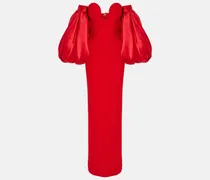 Robe Karina aus Twill und Crêpe