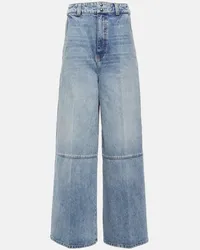 KHAITE High-Rise Wide-Leg Jeans Isla Blau