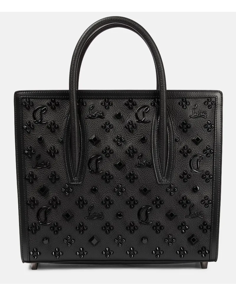Christian Louboutin Verzierte Tote Paloma Medium aus Leder Schwarz