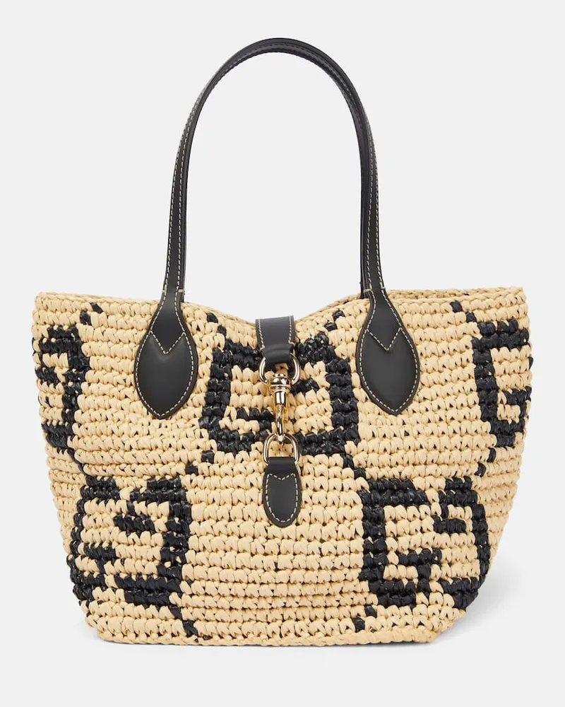 Gucci Tote Summer Medium mit Leder Beige