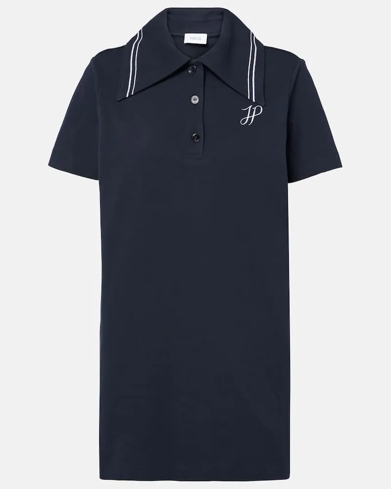 Patou Polokleid aus Baumwolle Blau