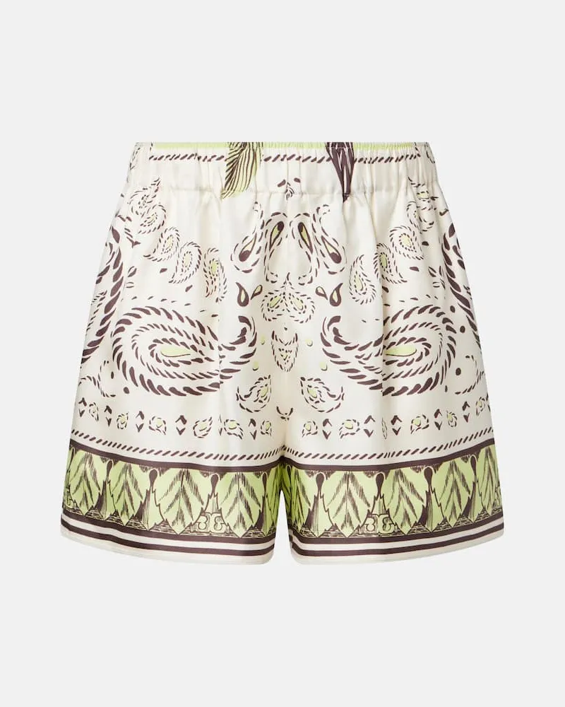 Tory Burch Bedruckte Shorts aus Seide Multicolor